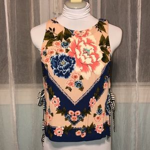 FREE PEOPLE peek a boo Rose Tank